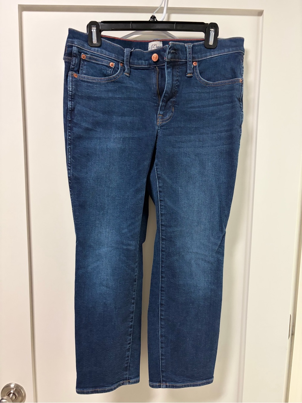 J. Crew Women's Mid Wash Straight-Leg Jeans